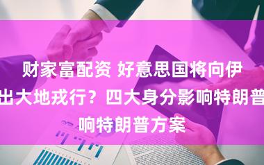 财家富配资 好意思国将向伊朗派出大地戎行？四大身分影响特朗普方案