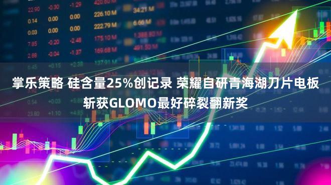 掌乐策略 硅含量25%创记录 荣耀自研青海湖刀片电板斩获GLOMO最好碎裂翻新奖