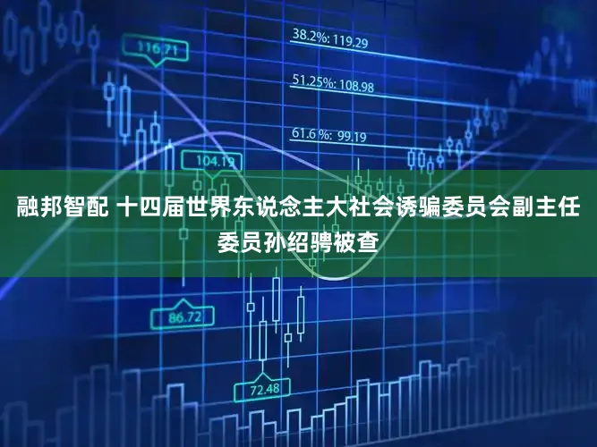 融邦智配 十四届世界东说念主大社会诱骗委员会副主任委员孙绍骋被查